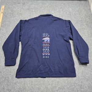 VTG 90s WEK Wyatt West Button Up Southwest Kachina Tribal Shirt Purple Mens XS